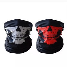 2 Ghost Biker Skull Hood Face Mask Motorcycle Ski Balaclava CS Sport Helmet .