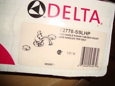 Delta T2778-SSLHP Roman Tub Deck Spout Faucet --NO HANDLES --Trim Only-- NEW