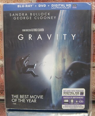 Gravity (Blu-ray,2013,2-Disc Set) Sandra Bullock,George Clooney