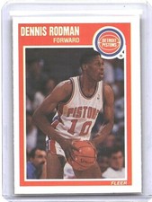 🏀 DENNIS RODMAN 1989 FLEER #49 DETRIOT PISTONS HOF FAST SHIP
