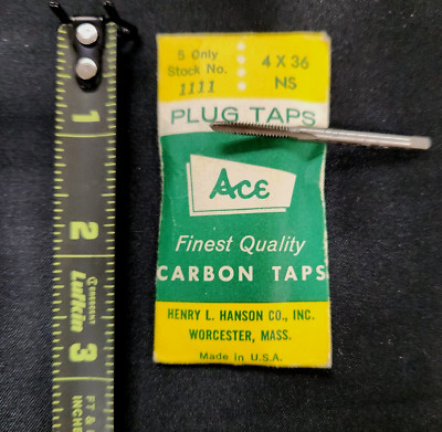 QTY 1 ACE/HANSON 1111 4-36NS HIGH CARBON STEEL PLUG TAP MADE IN USA