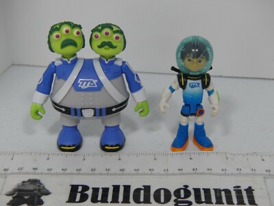 Lot 2 Tomorrowland Miles Admiral Watson Crick Alien Two Head Figure Toy Disney