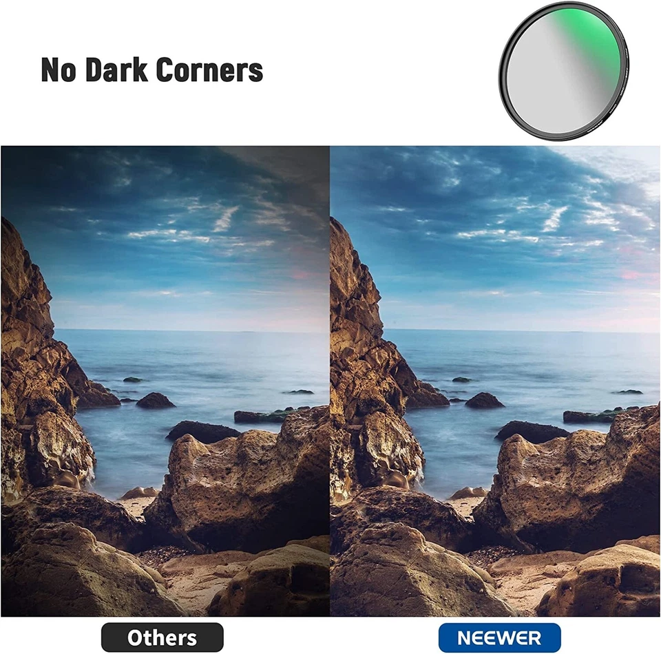 Neewer 67mm HD Soft GND8 Lens Filter, 3 Stop (0.9) Soft Graduated Neutral - Image 4 of 4