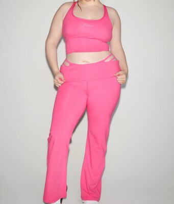 新品Victoria's Secret PINK ヴィクシー　ヨガパンツ S Victoria's Secret, S/Short, PINK, LE, COTTON BLING FOLDOVER FLARE