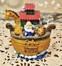 Noah's Ark Magnetic Trinket Box "A New Beginning" Papel Giftware 1998 VTG read 