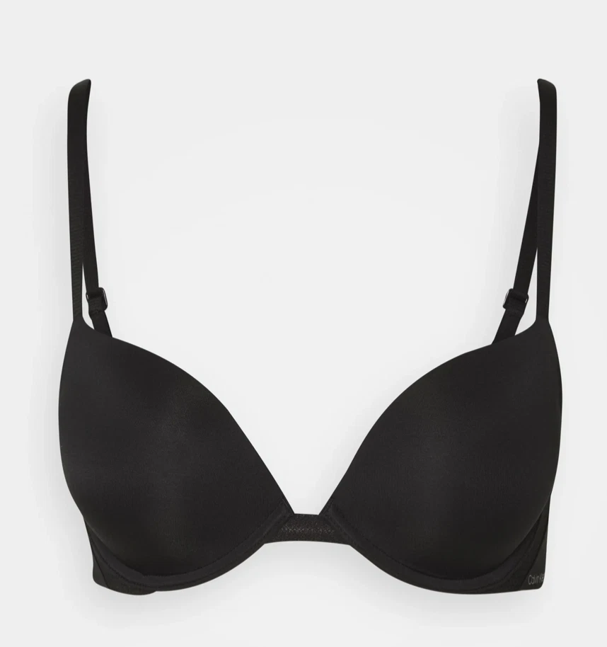 Calvin Klein Women's Perfectly Fit Flex Push Up Plunge Bra In Black, QF5613