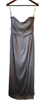 charcoal grey bridesmaid dress Chiffon Convertible Sleeveless Bridesmaid Dress| Plus Size