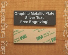 Engraved 1x3 Graphite Metallic Tag Sign Plate  Custom Plaque Keepsake Memory of
