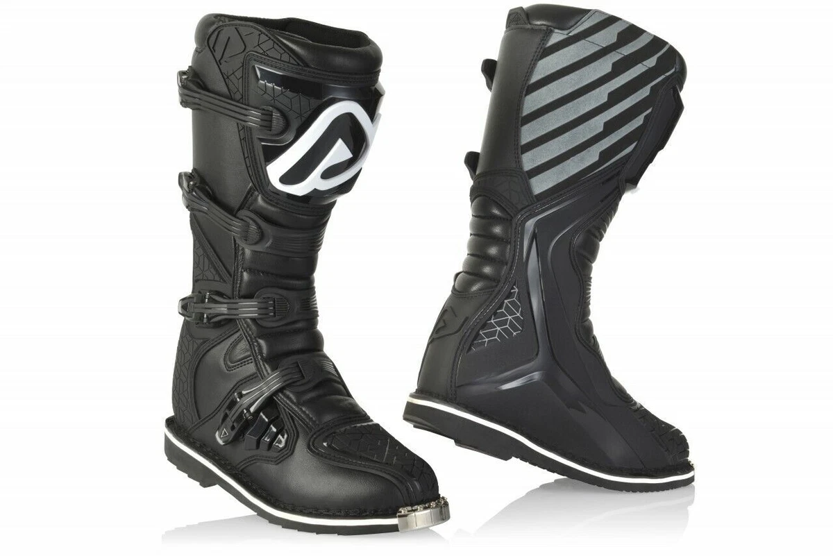 Acerbis E Team 42 enduro motocross boots black color Quad steel
