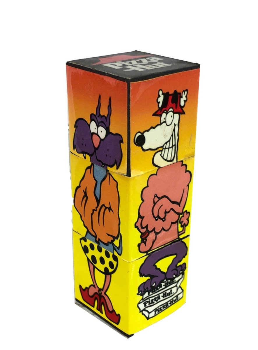 Vtg Pizza Pooch and the Hut Mutts Silly Twisty Block Toy Silly Characters