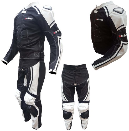 TUTA MOTO DIVISIBILE PELLE E TESSUTO TOURING PROTEZIONI TITANIUM Auklet |  eBay