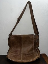 Genuine Roots Leather Messenger Bag/satchel Bag Unisex. Multi Pocket/zipper.