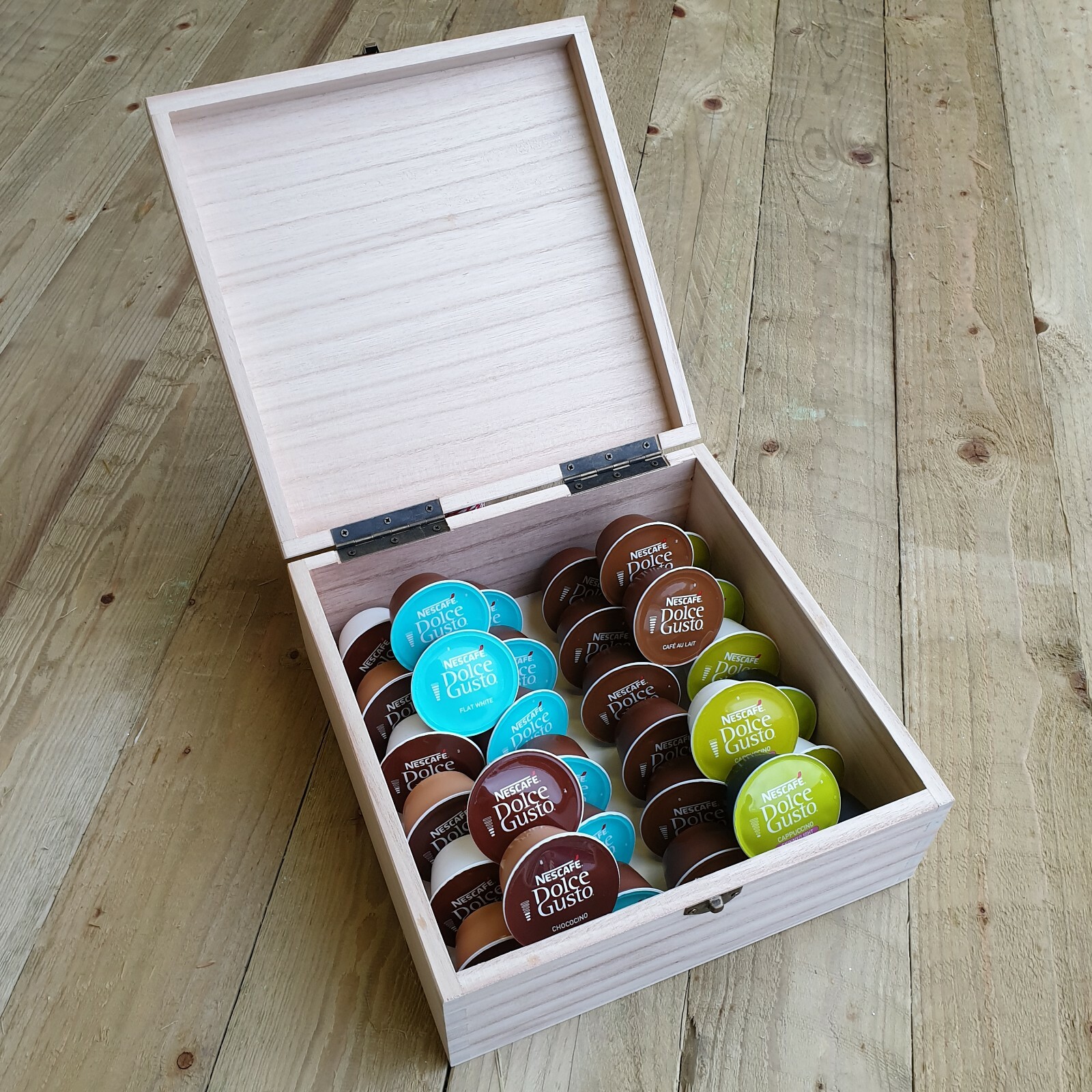 PERSONALISED WOODEN COFFEE POD STORAGE HOLDER Dolce Gusto Tassimo