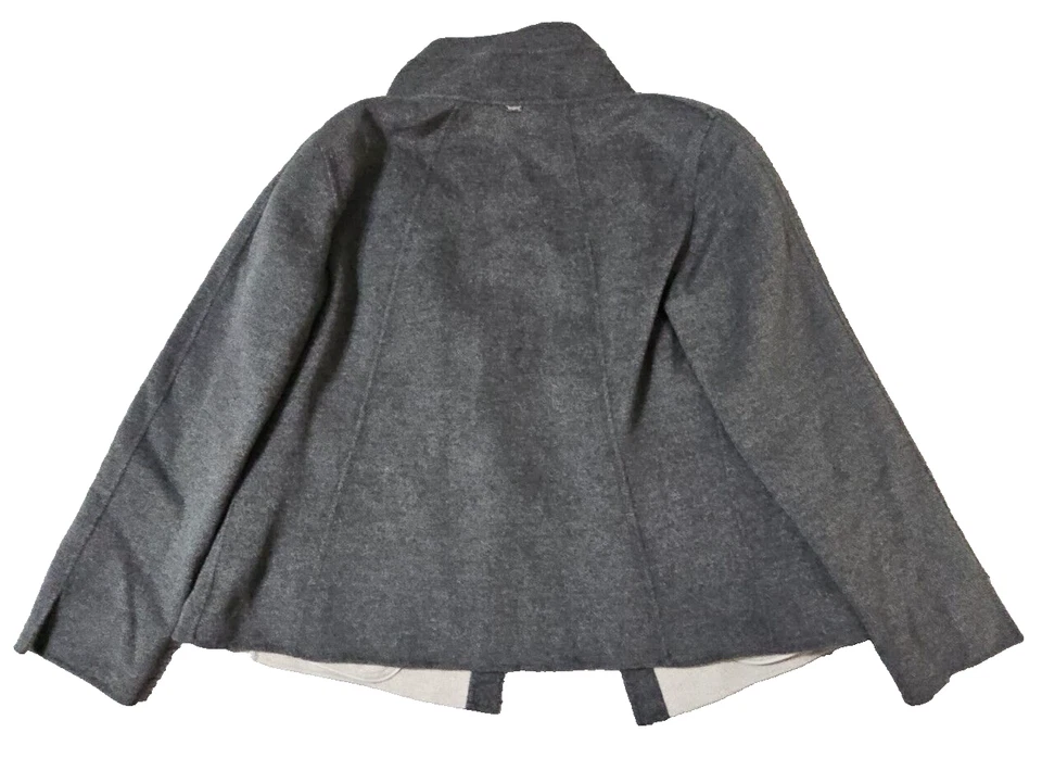 St. John Yellow Tag Gray Open Coat Jacket Angora Wool Cashmere Size 10 NWT $695 - Image 3 of 4