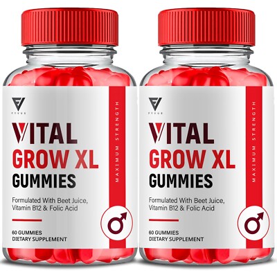 (2 Pack) Vital Grow XL Gummies VitalGrow XL Maximum Performance (120 Gummies)