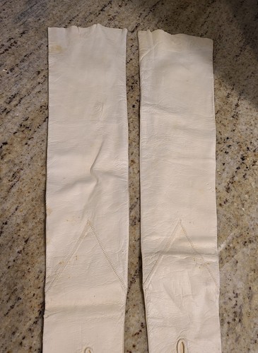 Vintage Antique? Size XS 6 Ivory 26" Long Formal Opera Gloves France Buttons - Picture 11 of 21