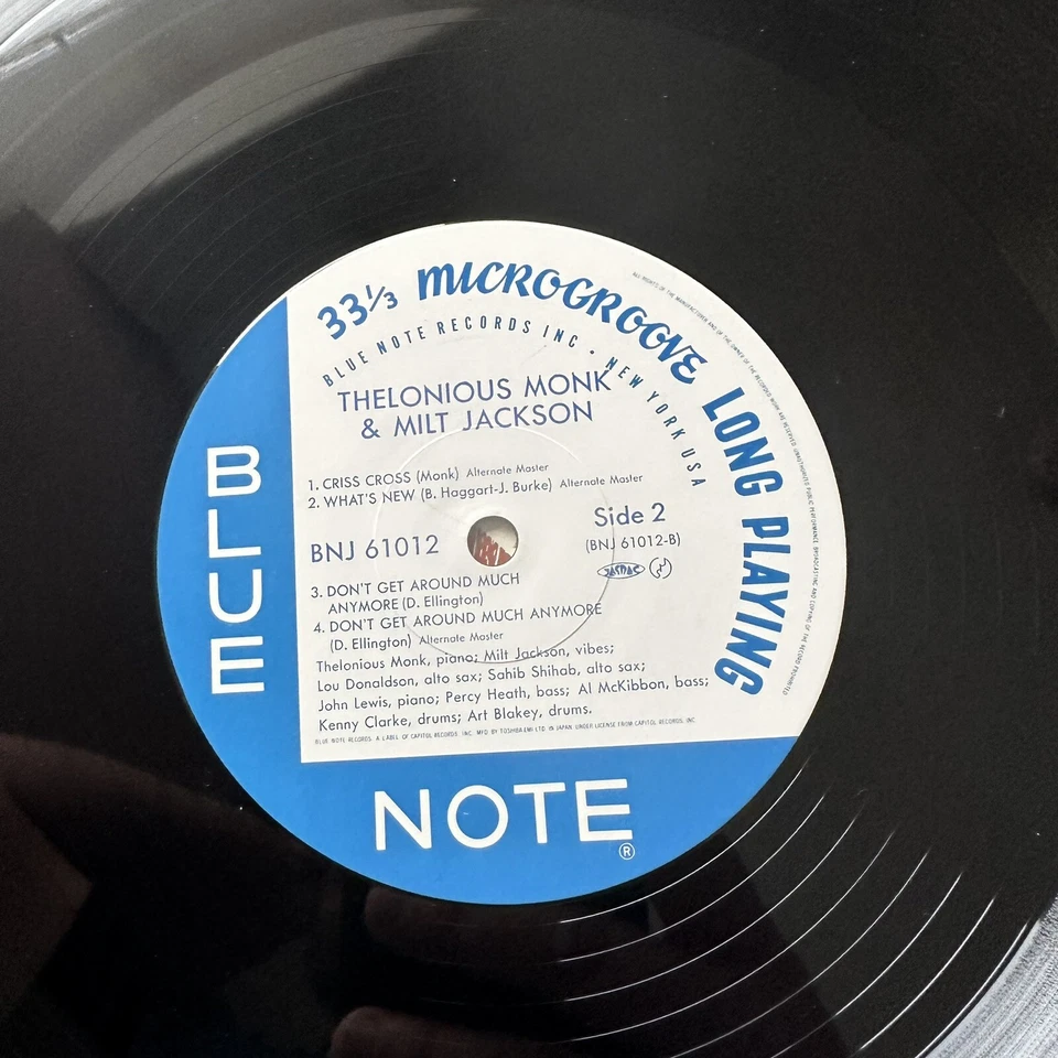 Thelonious Monk & Milt Jackson – Blue Note – BNJ 61012 Japanese Reissue 1985 - Image 4 of 4