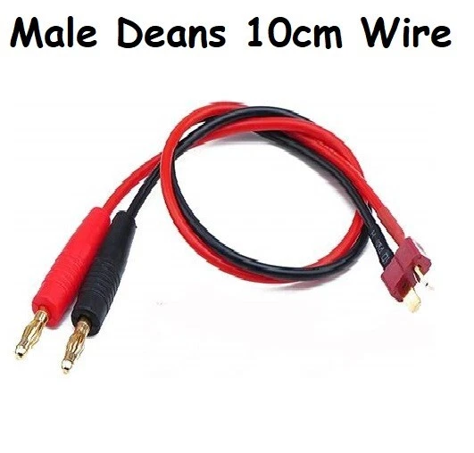 4mm Bullet to Deans Male 10cm-30cm Male Banana Connectors Charge Lead Ebike UK - Image 4 of 4