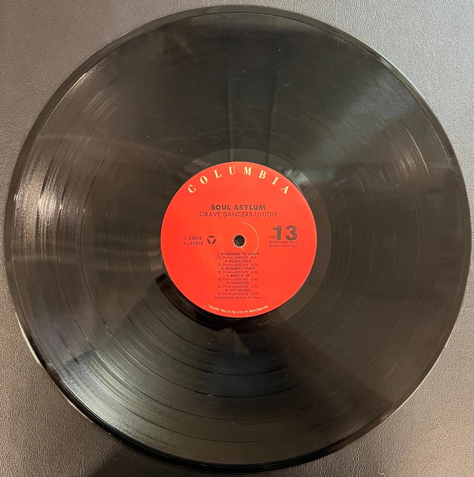 Soul Asylum Grave Dancers Union 1992 US Release Vinyl Columbia Label F/VG+! - Image 4 of 4