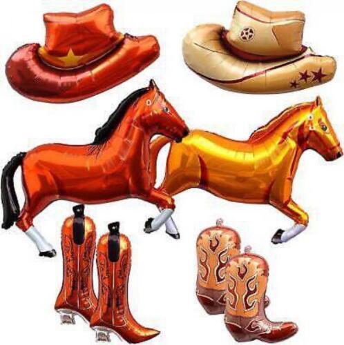Western Horse Balloons Cowboy Party Decorations Balloons Cowgirl Birthday Show