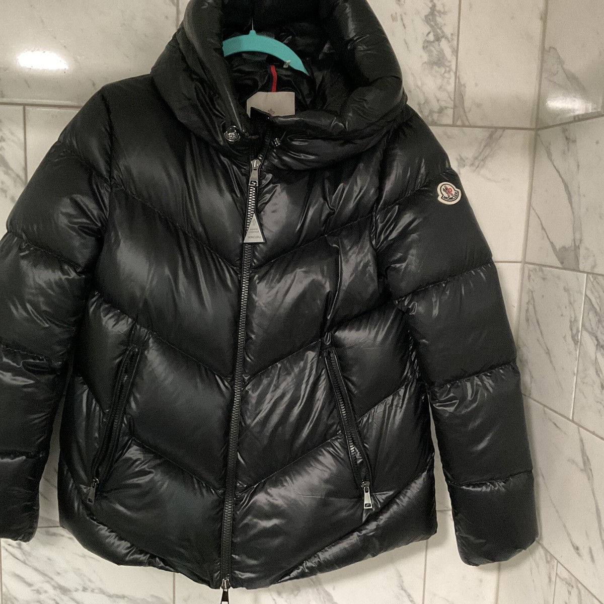 Moncler Chambon Mainline Down Puffer Hooded Logo Jacket Coat Moncler Chambon Mainline Down Puffer Hooded Logo Jacket Coat