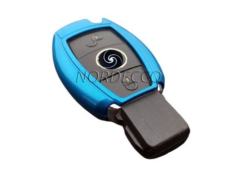 GLOSS ABS HARD SHELL CASE Fits MERCEDES-BENZ 2/ 3 BUTTON KEY FOB W176/ (Blue) - Picture 2 of 10