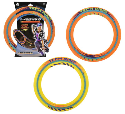 Lanard The Ultimate Tech Rings (11'') Soft Rubber Edged Flexible Flying Aero Disc