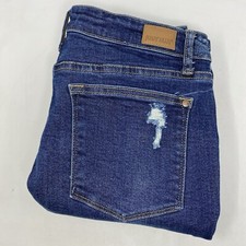 Judy Blue Women's 11/30 Med Wash Blue Denim Distressed Destroyed Boyfriend Jeans