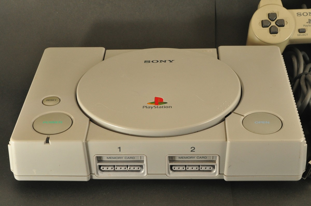 Sony PlayStation 1 PS1 SCPH-5500 Game Console Set + Memory Card