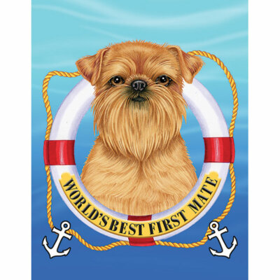 Brussels Griffon World's Best First Mate Decorative Flag