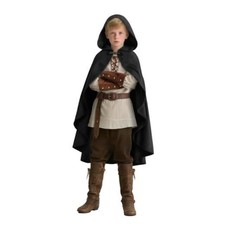 Kids Medieval Cloak Open Front Hooded Cape Costume Medium Black