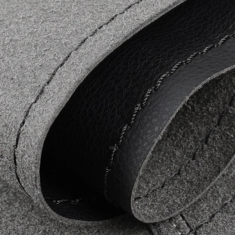 All Black Leather Steering Wheel Cover For Mercedes Benz S-Class S500 2016 - Imagem 4 de 4