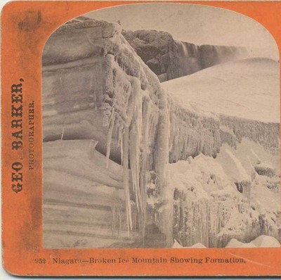 Broken Ice Mountain Formation, c1870, Niagara Falls, New York, Nature