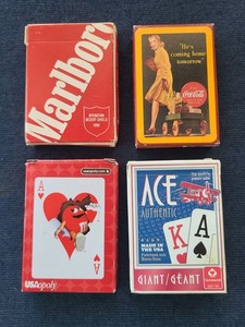 Vintage Promo Playing Cards Lot Coca-Cola Marlboro M&M’s USA Made