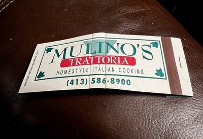 Murino s Trattoria, Northampton MA, Full Unstruck Matchbook