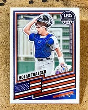 2026 Panini Stars & Stripes Prizm USA Baseball Base Nolan Traeger #128 USA