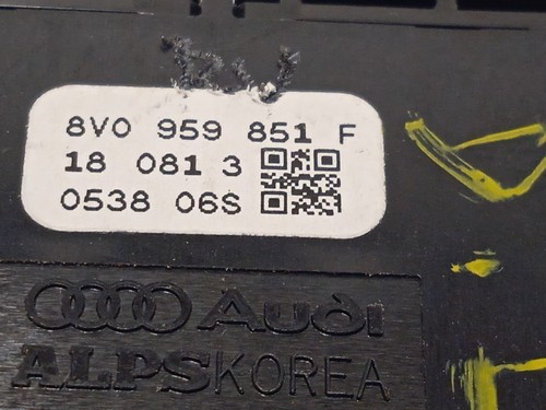 8V0959851F COMMANDE DE LÈVE VITRE AVANT GAUCHE / 7464999 POUR AUDI Q2 GAB 1.6 - Zdjęcie 4 z 10