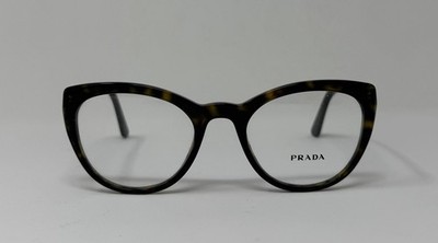 Prada VPR07V 2AU-101 Brown Tortoise Cat-Eye Eyeglasses. Size 51-20-145