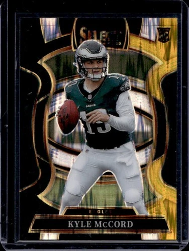 2025 Panini Select Kyle McCord Concourse Black and Gold Prizm Shock RC #91