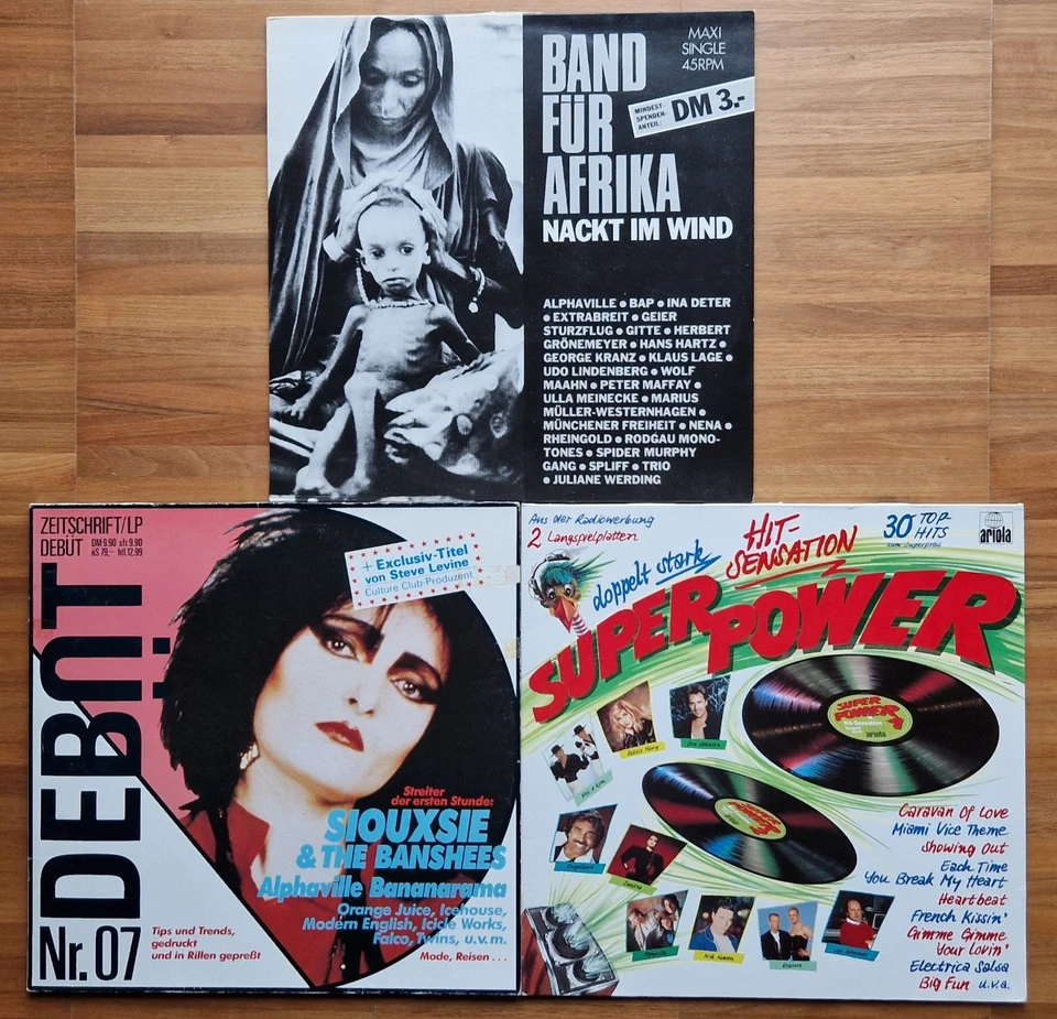 alphaville Falco et al 3x Vinyl Super Power DEBÜT 07/84 Magazin LP Nackt Im Wind - Bild 2 von 4