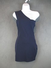 Superdown Dress Womens Small Navy One Shoulder Bodycon Mini Party Clubwear