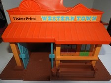 Vintage Fisher Price Western Town 934 Building Only 1982 Nice Condition