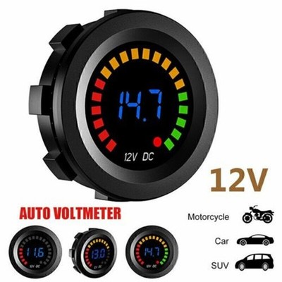 DC 12V Auto Motorrad Voltanzeige Batterie 6-15V LED Panel Digital Voltmeter BE
