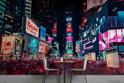 3D City Night View Wall Murals Wallpaper Murals Wall Sticker