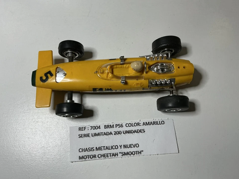 SLOT CAR MRRC 7004 BRM P56 F1 YELLOW LTED.ED MB 1/32 SCALEXTRIC AVANT SLOT FLY - Imagen 3 de 4