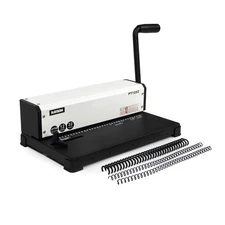 PT1202 Coil Binding Machine, 3:1 Pitch, 32 Hole Punch for Spiral & Click Bind...