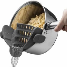 1 pieza, colador, colador de olla, colador de clip ajustable para ollas sartenes y cuencos