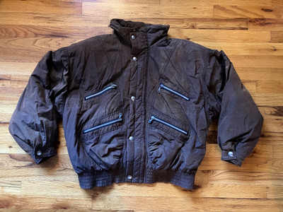 RARE Vintage 60s Northwest Air Mail Full Zip Quilted Puffer Bomber Jacket Mens L