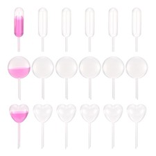 Cupcakes Pipettes, 200 Pcs 4ml Dessert Pipettes, Clear, Dropper/Round/Heart
