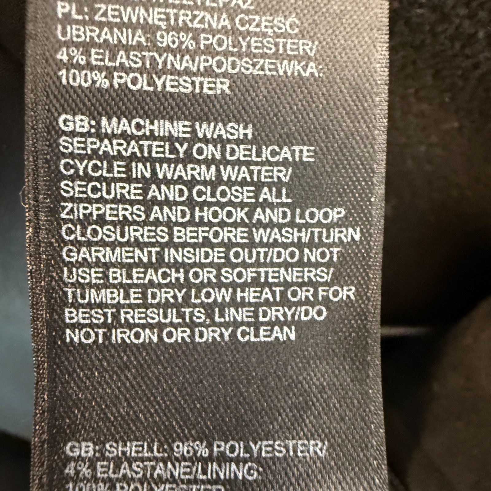 North Face neoprene apex jacket, fleece lined , womens size L  TrioTel logo Arm thumbnail 7